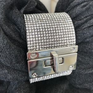 NEW Wide Soft Bangle Made with Swarovski Crystals